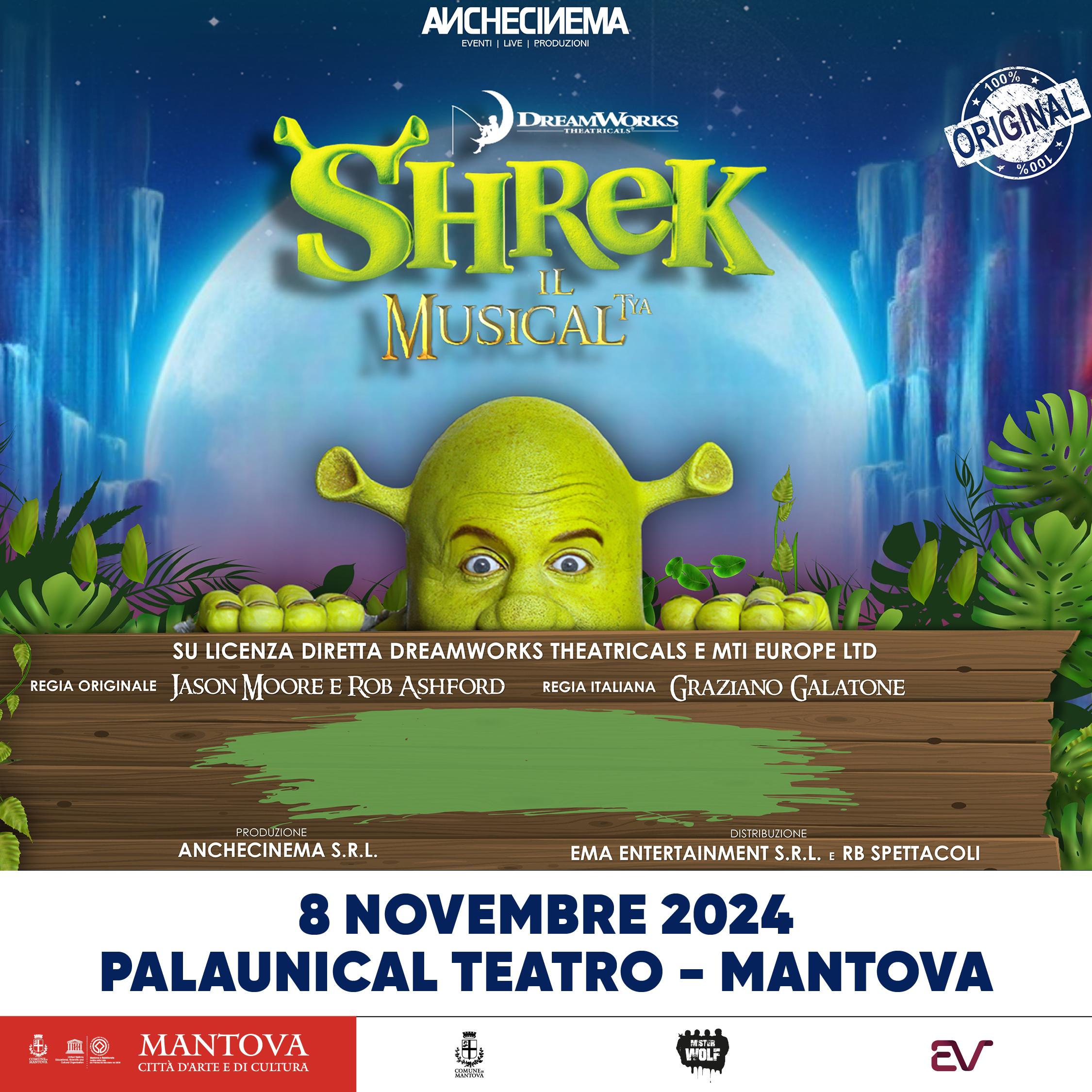 Featured image for “Torna in scena in grande stile “Shrek – Il Musical TYA” al Palaunical di Mantova l’8 novembre”