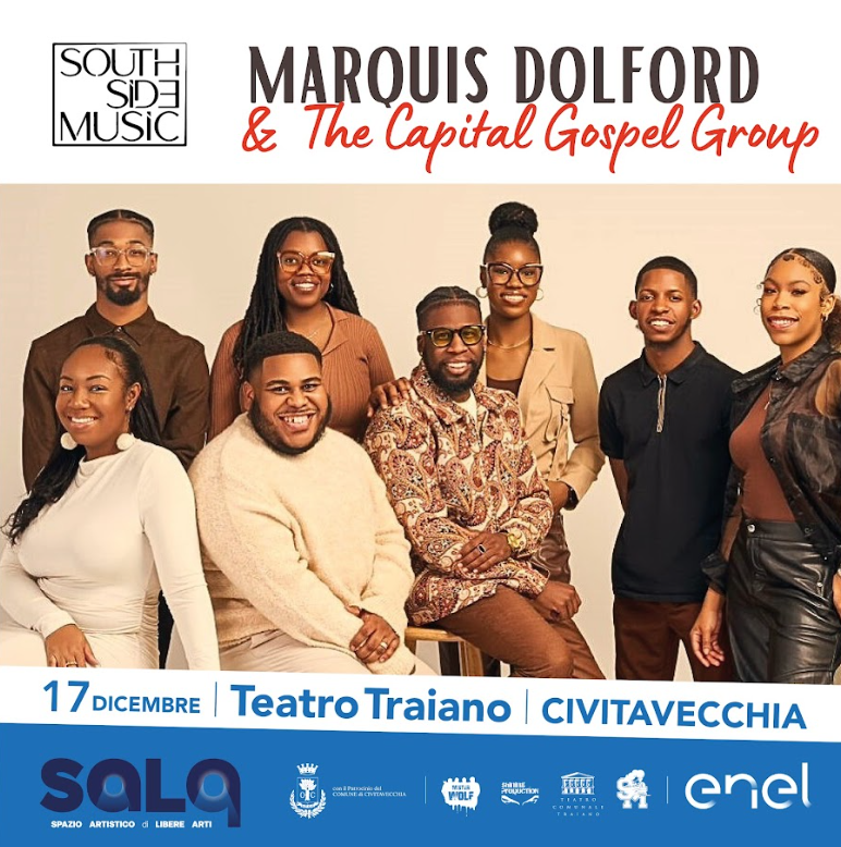 Featured image for “Marquis Dolford & The Capital Gospel Group: musica e speranza a Civitavecchia 17 dicembre – Teatro Traiano, Civitavecchia”