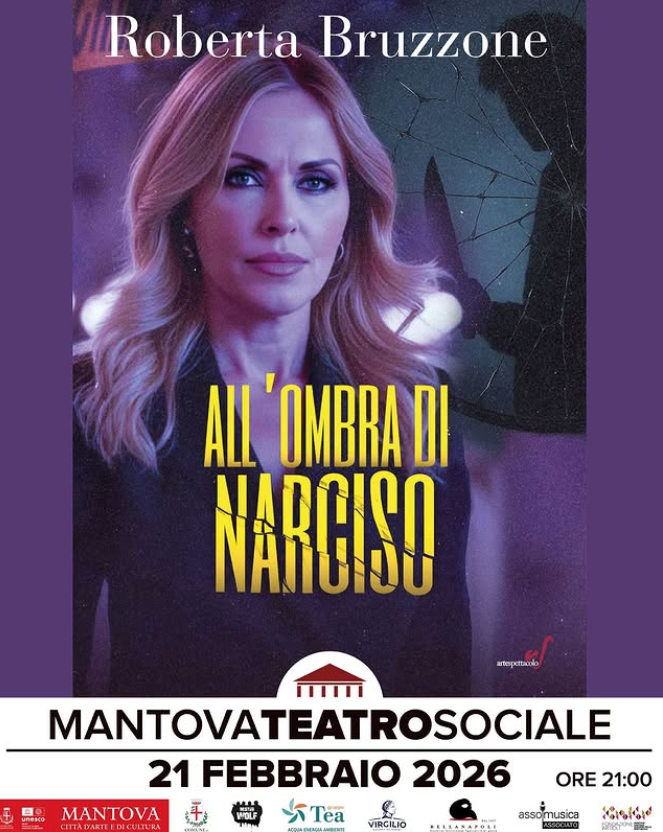 Featured image for “Roberta Bruzzoni torna al Teatro Sociale di Mantova il 21 febbraio con il suo nuovo spettacolo “All’ombra di Narciso””