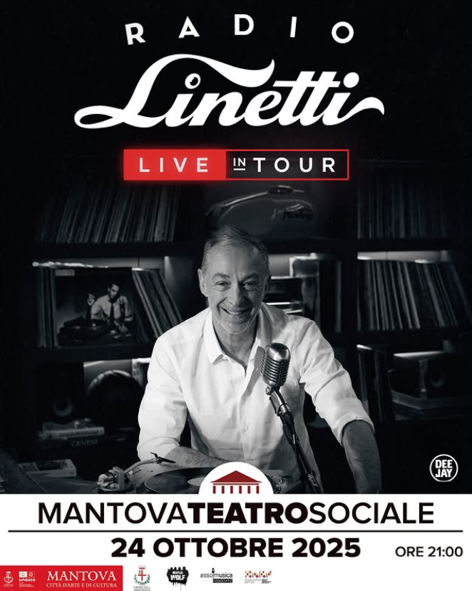Featured image for “Linus sarà al Teatro Sociale di Mantova il 24 ottobre con il suo nuovo spettacolo “Radio Linetti Live in Tour””