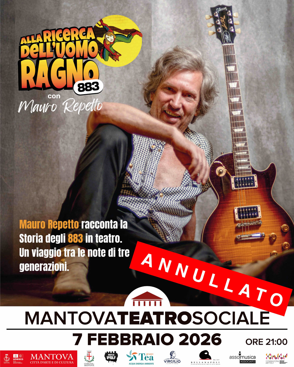 Featured image for “Annullato lo spettacolo di Mauro Repetto al Teatro Sociale di Mantova”